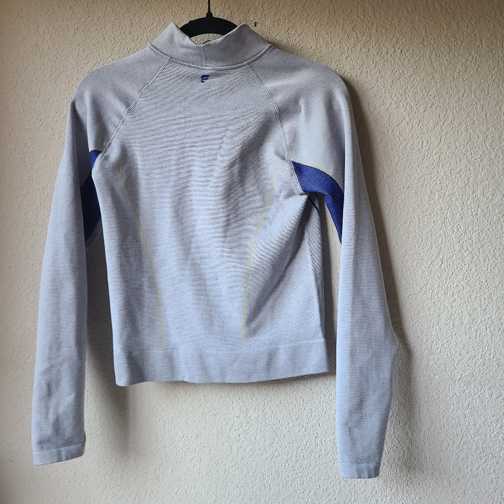 Fabletics Gray Winnie Seamless Panel Track Jacket… - image 3